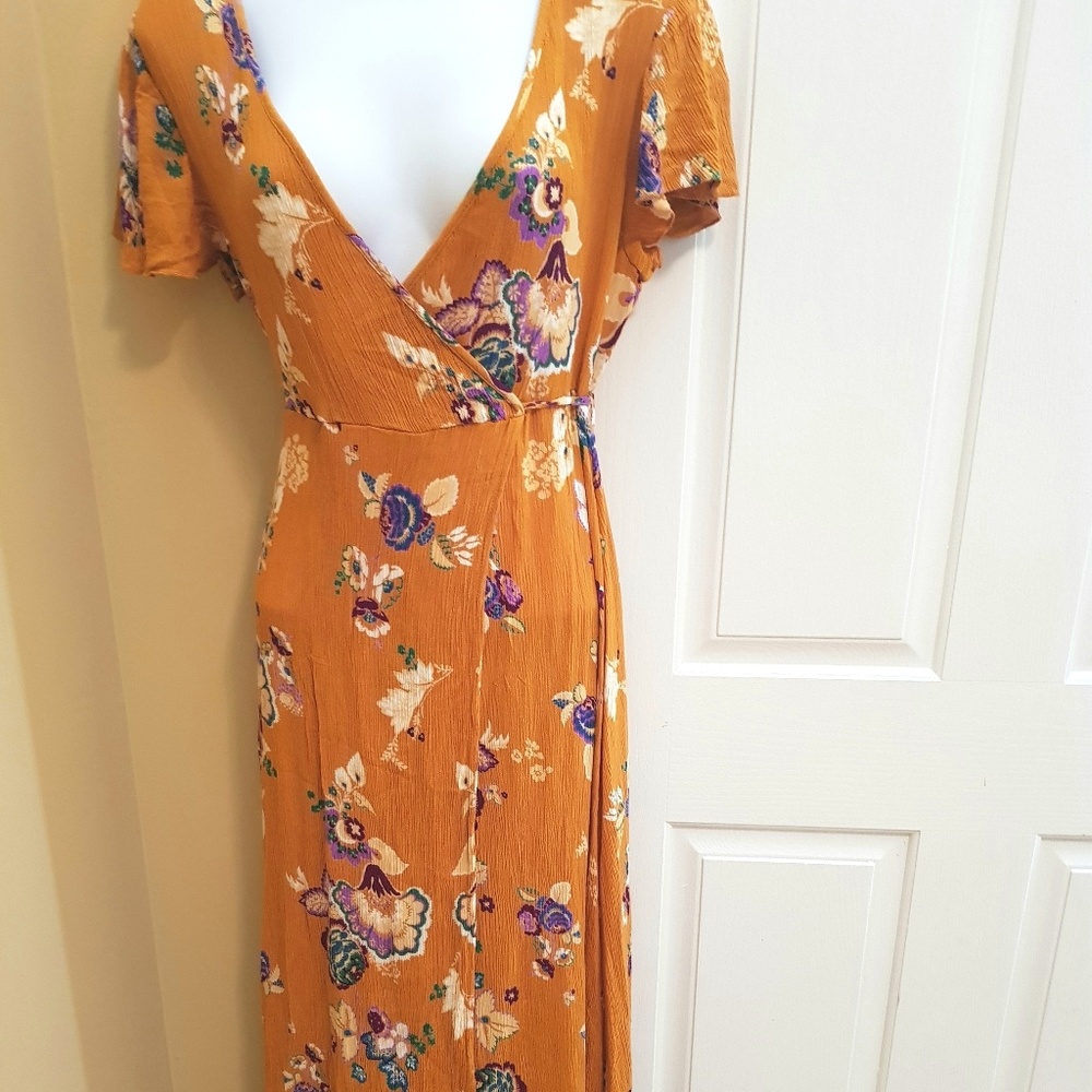 Patron of Peace Floral Printed  wrap Maxi